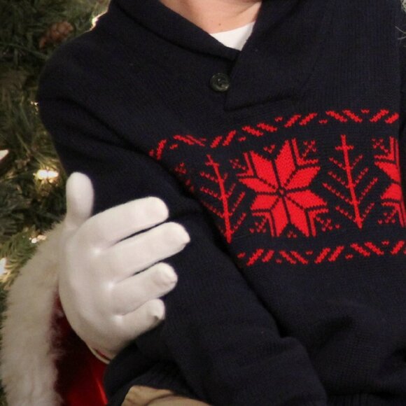 Lands' End Boy's Snowflake Sweater - Picture 2 of 4